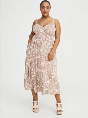 TORRID V-Neck Tea Length Dress